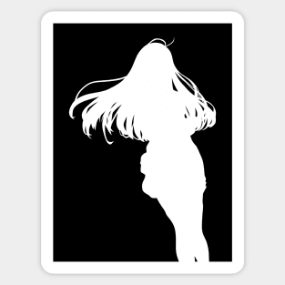 ES8 Vladilena Milize / Lena / Handler One 86 Eighty Six Wallpaper Simple Black and White Silhouette Anime Girls Characters x Animangapoi August 2023 Sticker